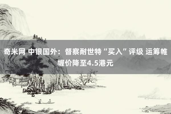 奇米网 中银国外：督察耐世特“买入”评级 运筹帷幄价降至4.5港元